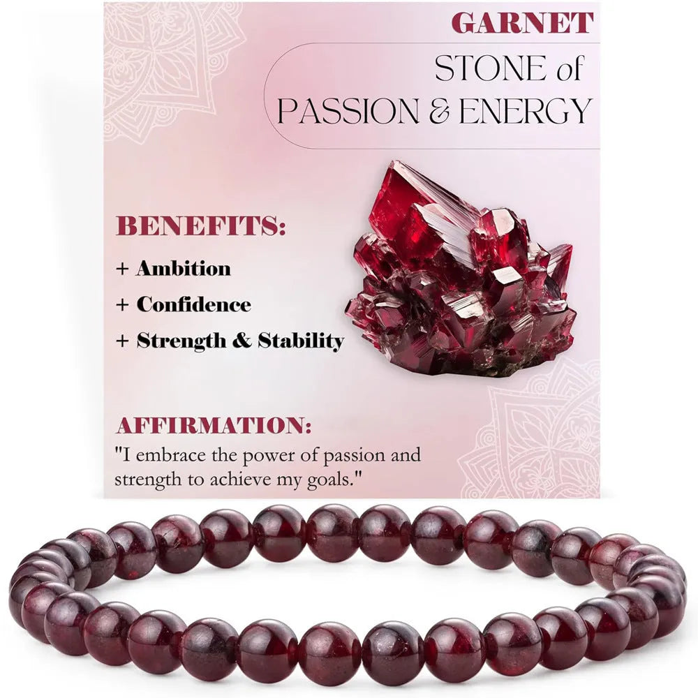 Handmade geometric bracelet with 6mm natural agate beads on an adjustable strap.