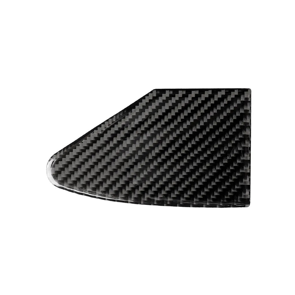 Carbon fibre USB charging port panel sticker with 3M adhesive backing for vehicle dashboard customisation