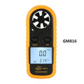 Biaozhi orange digital portable wind speed meter anemometer held in hand