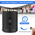 Home Smart Surveillance Camera HD plug-in-free black dual voice night vision alarm detection 10.5 x 7.2cm