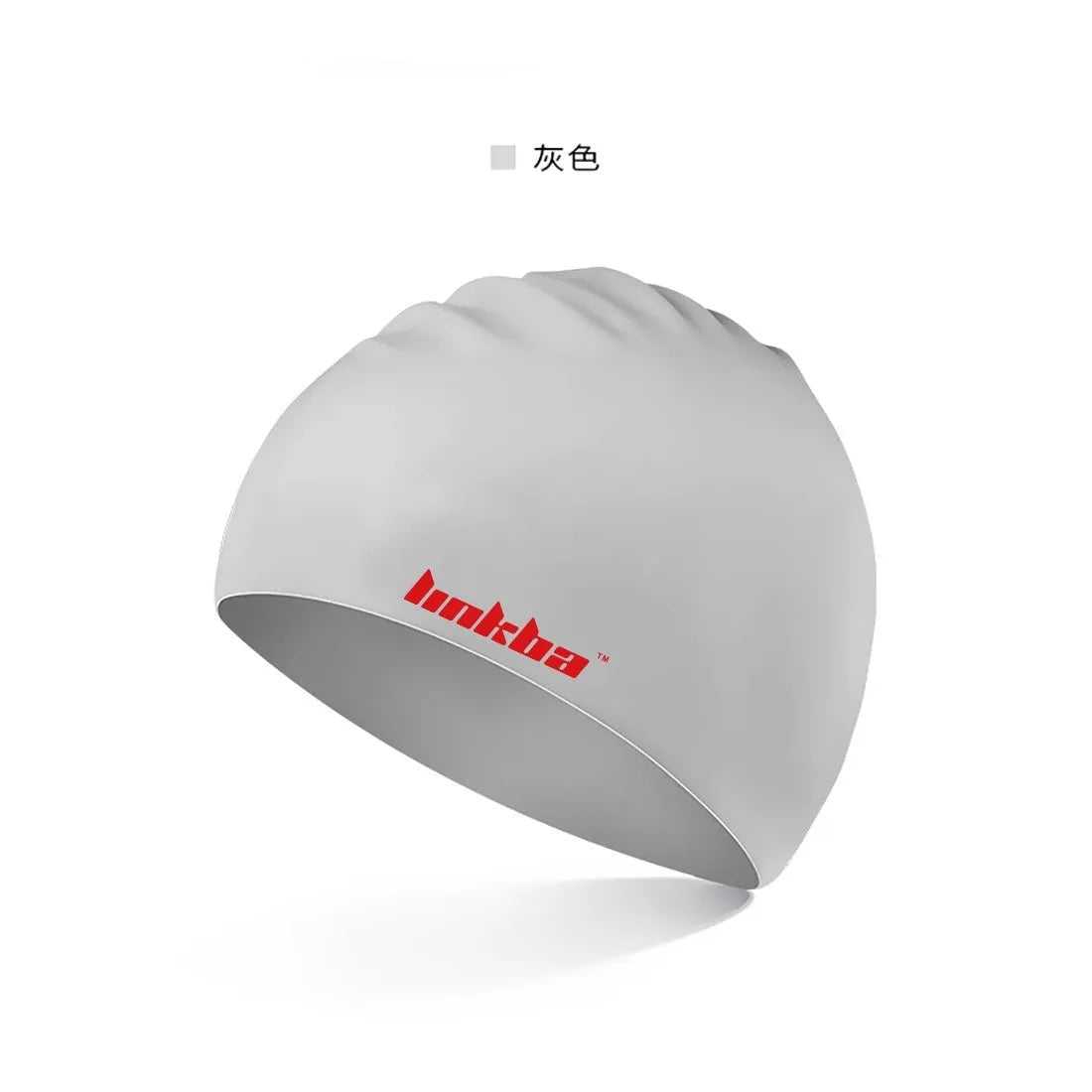 Adult silicone swimming cap with letter pattern in multiple colour options.