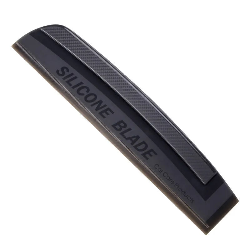 One-piece black silicone car wash wiper with flexible handle, model DM-094, 33.5 cm long