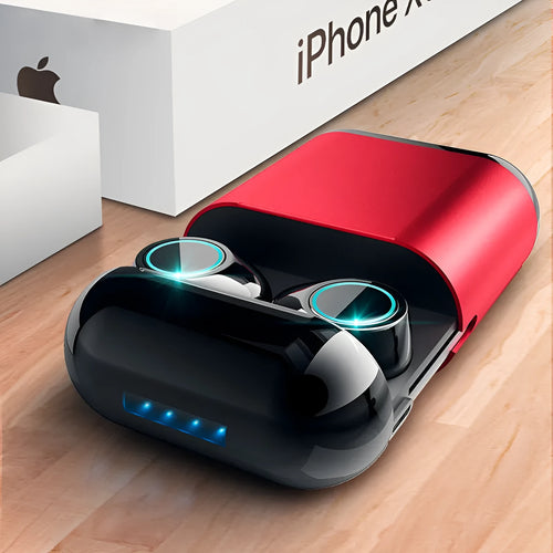 Black, Gold and Light Grey TWS wireless Bluetooth earphones showing separate left and right earpieces