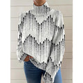 Women's casual polyester top with 3D abstract Christmas pattern in multiple colour options