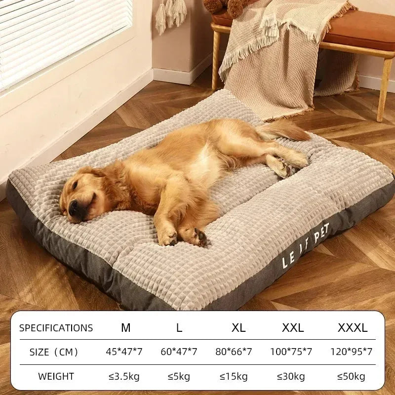 Dog bed with a soft fleece blanket on a cushion mat, shown in green and coffee colour options.