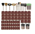 150-piece electric grinder accessory combo set with steel, copper, diamond, wool and sandpaper components