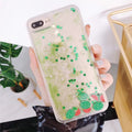 Avocado quicksand rhinestone back cover phone case for iPhone, three colour options, TPU PU construction