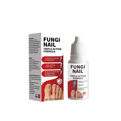 15ml bottle of clear anti-fungal nail repair solution for infected toenails and fingernails