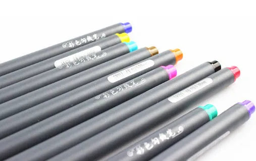 Set of 10 black 0.38mm hook line pens for technical drawing and architectural drafting