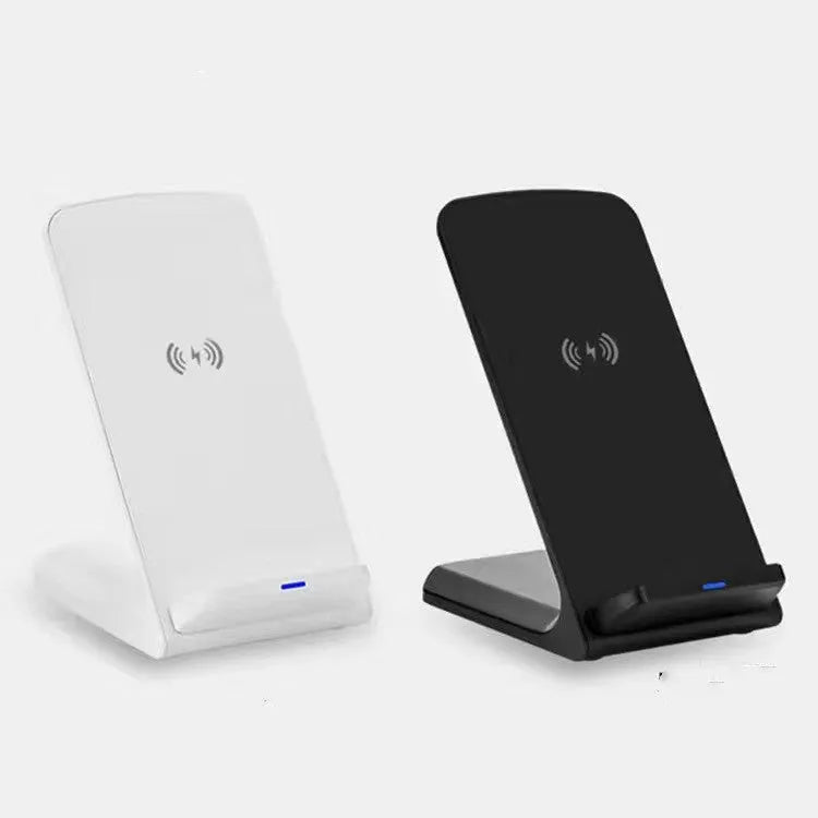 30W fast charging vertical wireless charger desktop stand for iPhone Android in black finish