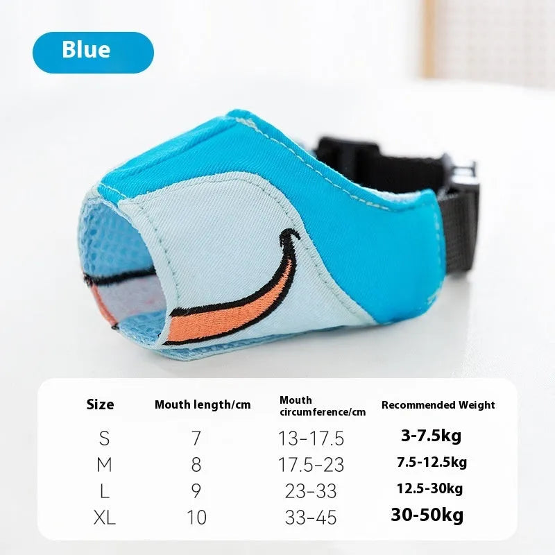 Canvas dog muzzle in Ollie Brown Bear colour, shown in size L for dogs 12.5kg to 30kg.