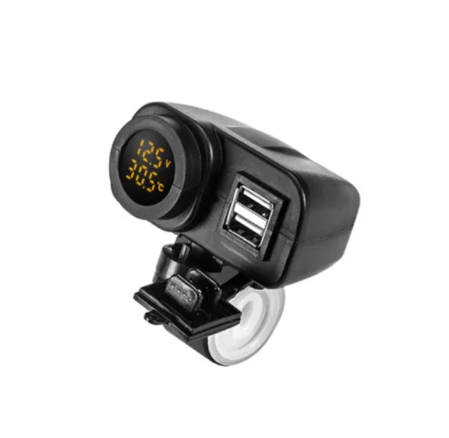 Waterproof motorcycle car mobile phone charger with switch QC3.0 fast charge USB output