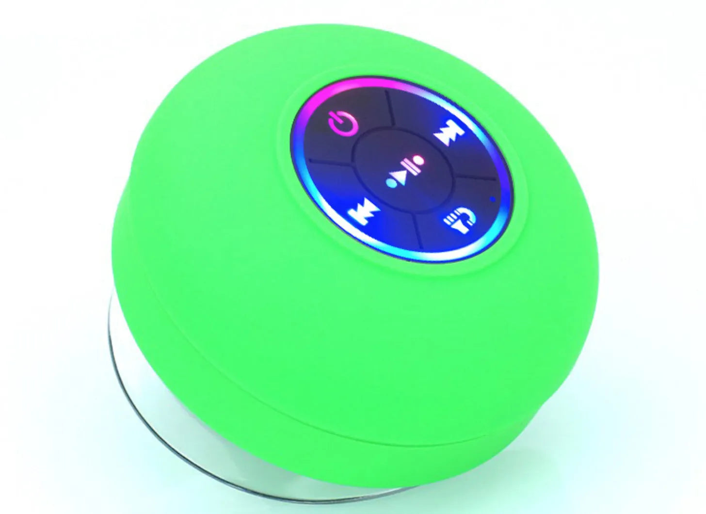 BTS07 large waterproof Bluetooth speaker with suction cup and light in six colour options.