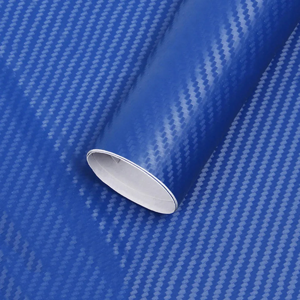 3D PVC car body sticker with striped pattern in black on a white car side panel, 127x10cm size