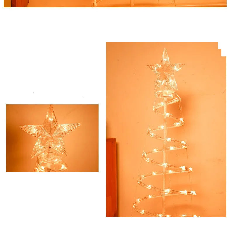 6-foot tall LED spiral Christmas tree light with colourful lights and remote control