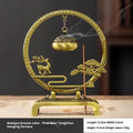Bronze alloy hanging aromatherapy furnace with Magpie branch-Lotus motif for tea ceremony decor