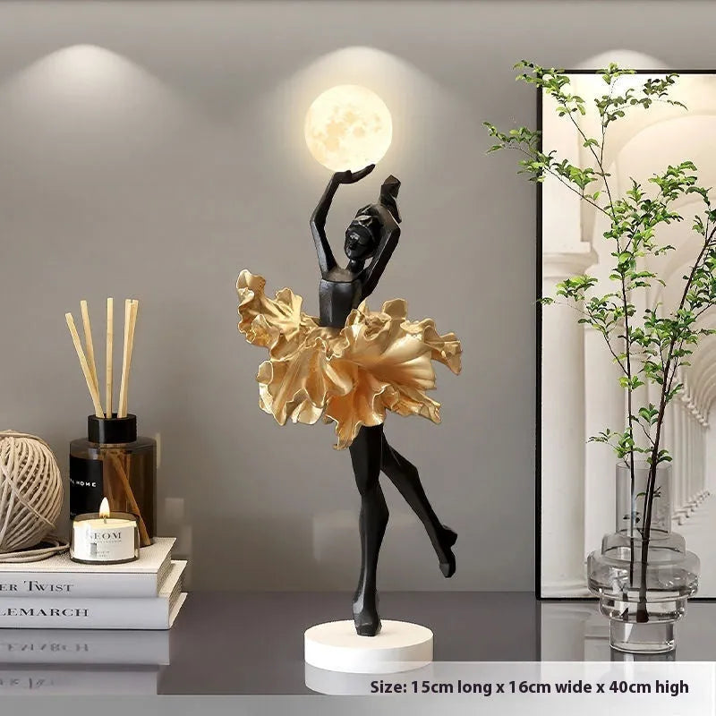 Resin decorative night light with USB charging in four colour options