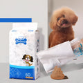 Pet poop bag set with 50 water soluble paper bags and 50 PE plastic bags for dog waste cleanup