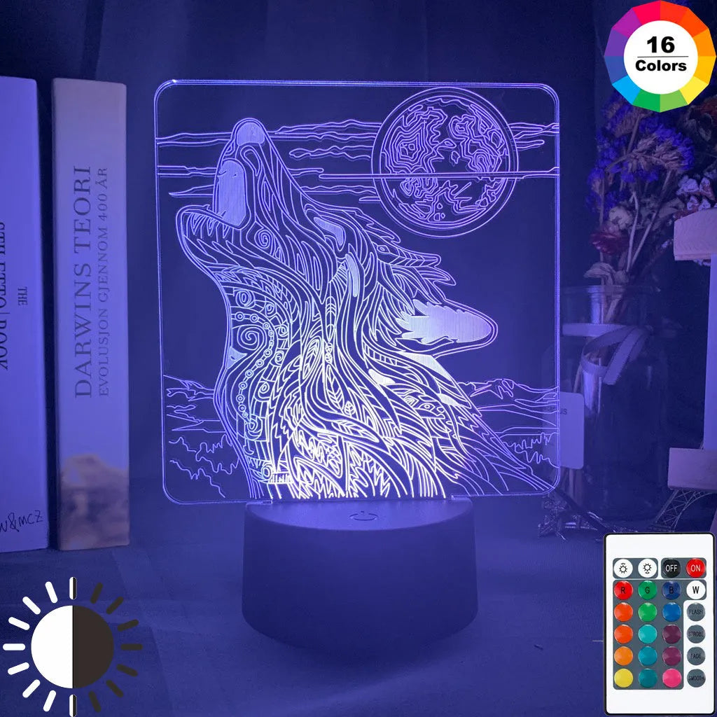 Compact white ABS base LED desk lamp with touch controls and remote, displaying multiple colour options.