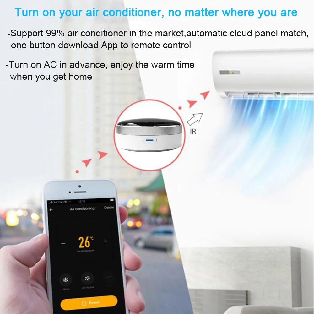 White infrared and RF dual-mode remote control with frequency support from 300-868MHz