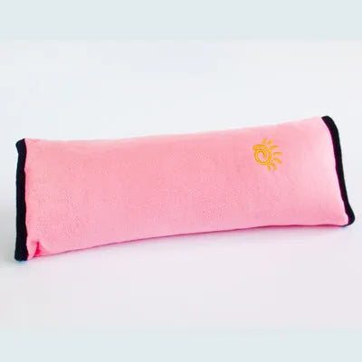 Children car pillow micro-suede fabric seat belt neck support for car travel safety