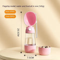 Portable dog water bottle and food container with built-in bowl in yellow, pink or brown colours