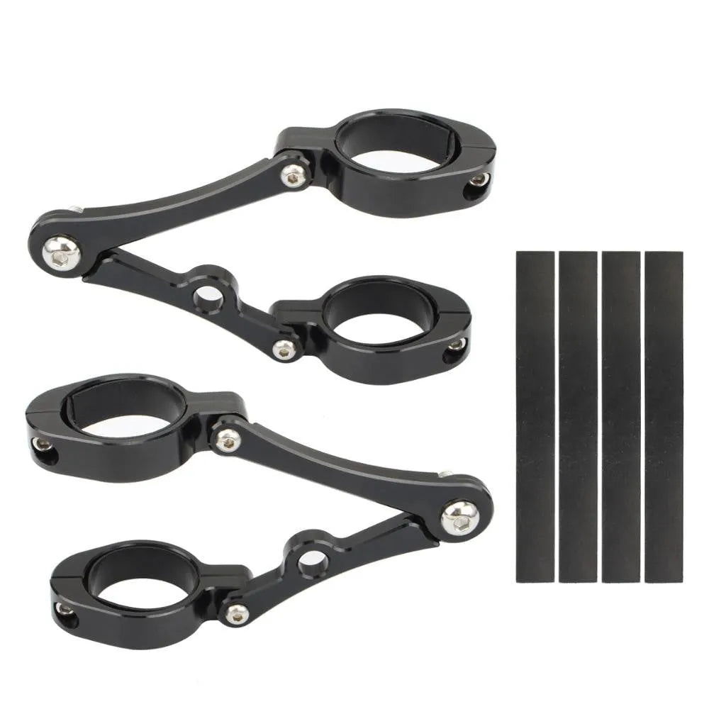 Motorcycle modified headlight bracket for 39-41mm fork tubes in black finish