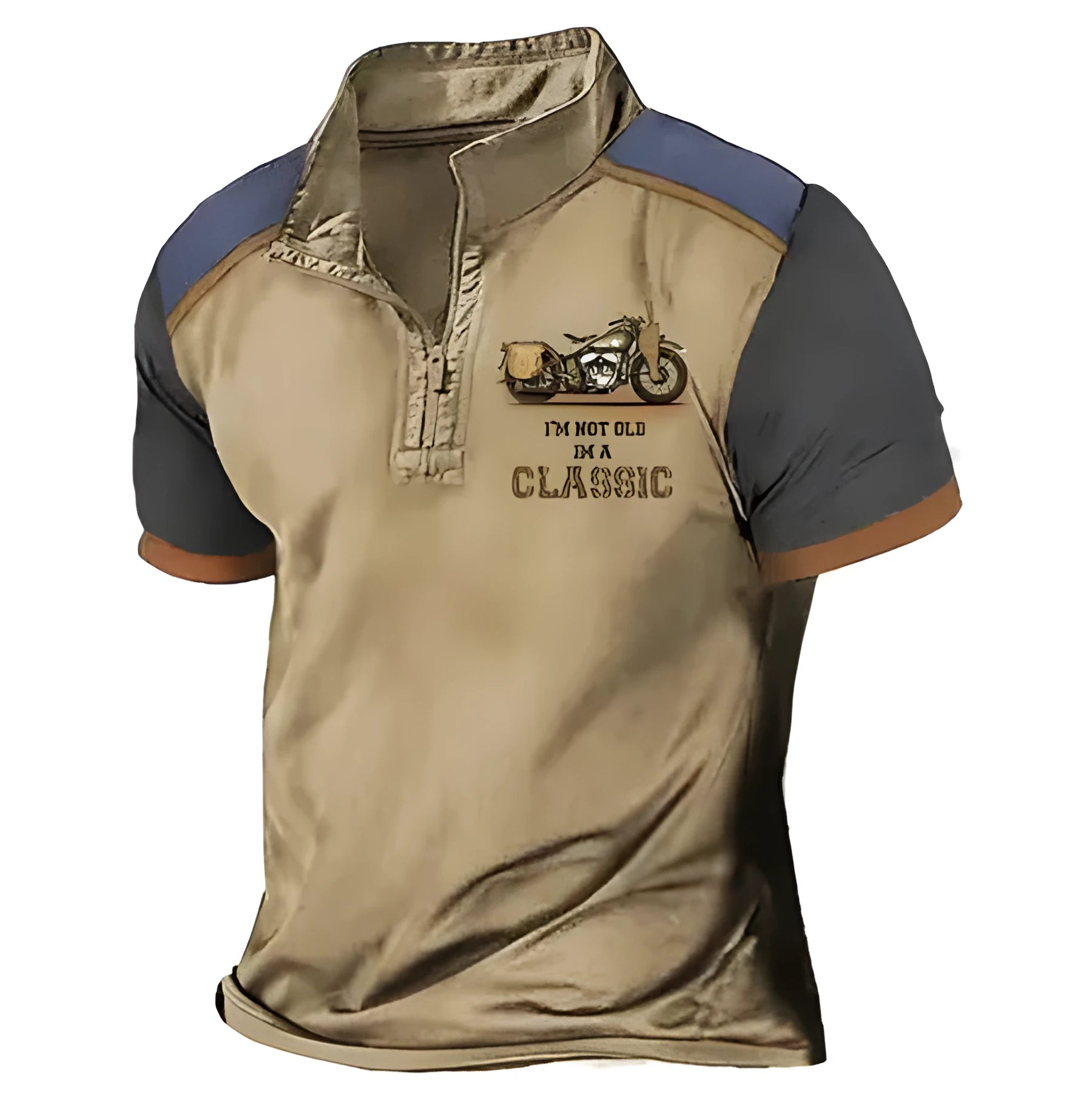 Loose fit golf polo shirt with digital print on polyester bird eye fabric.
