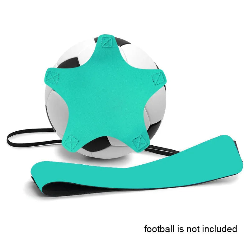 Purple neoprene football juggling training belt with pentagon pattern for solo practice drills