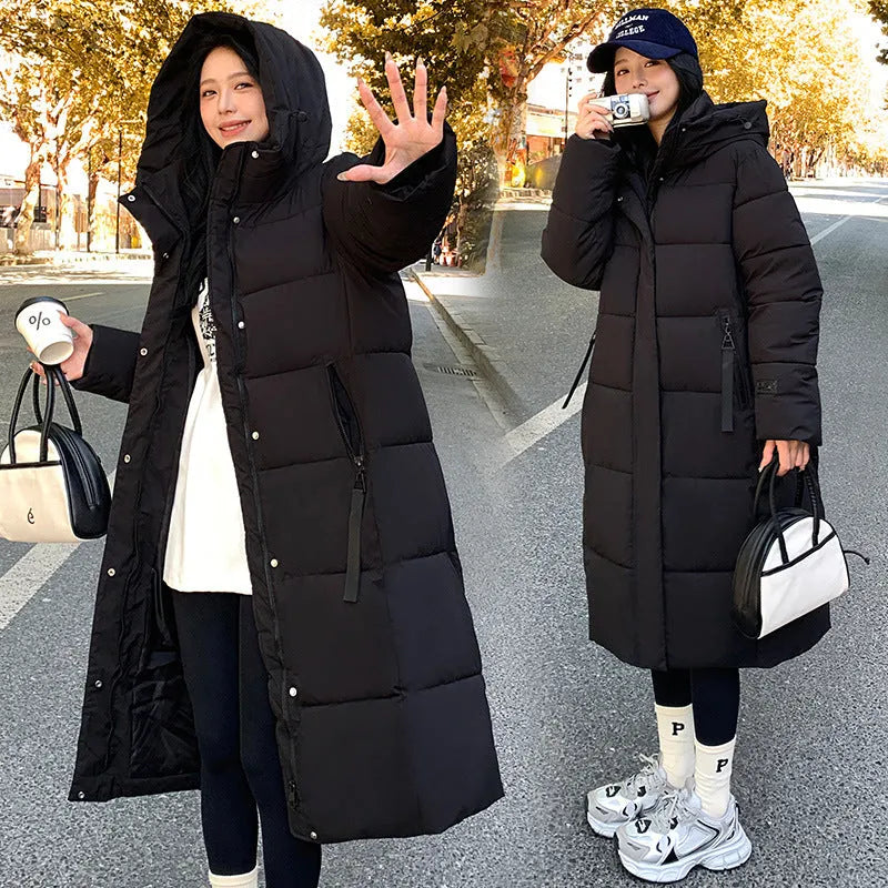 Men's Korean style cold-proof polyester jacket in white, black or khaki colours