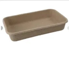 Brown disposable waterproof cat litter box with biodegradable material in three size options