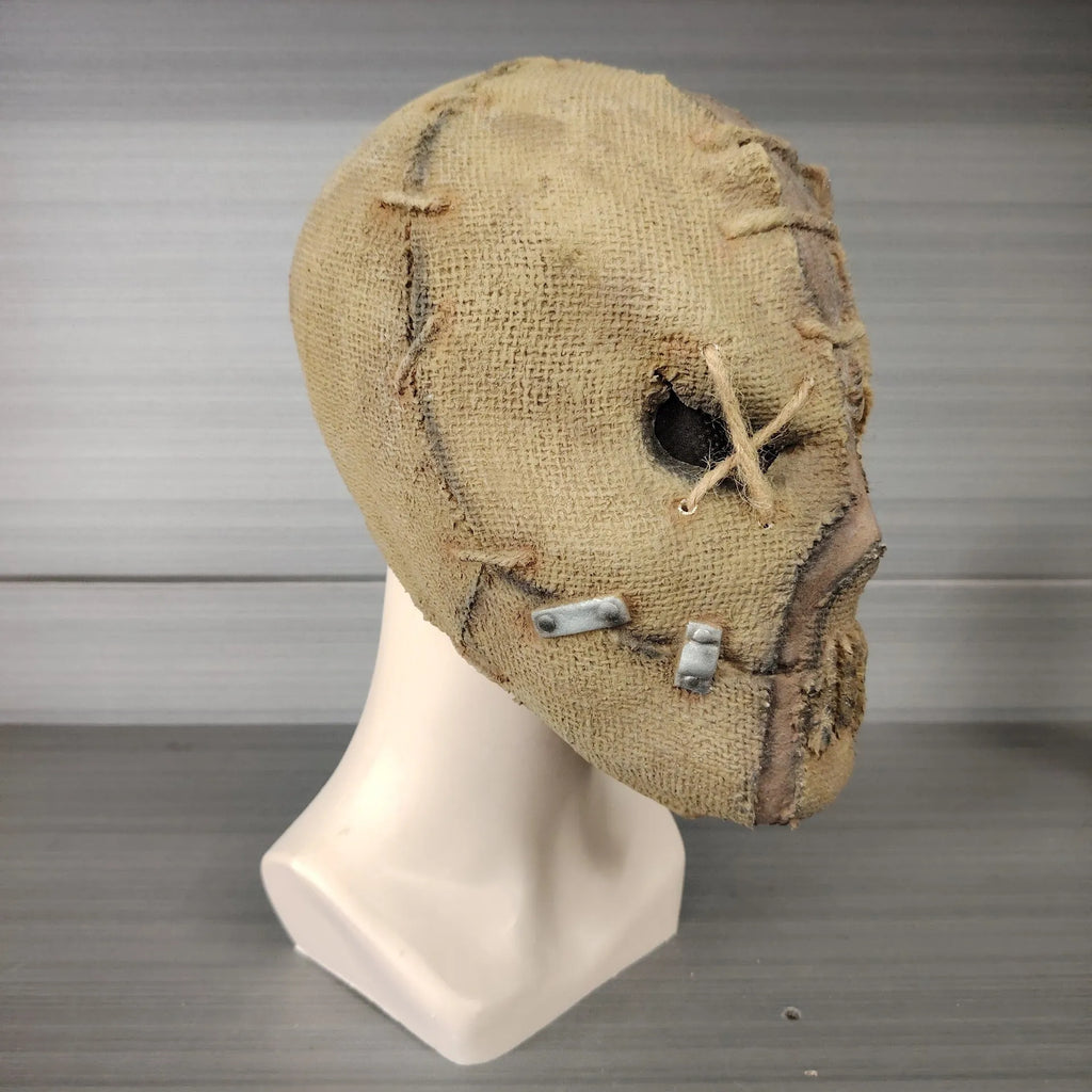 Latex scar skull Halloween horror mask showing full facial coverage with detailed modelling