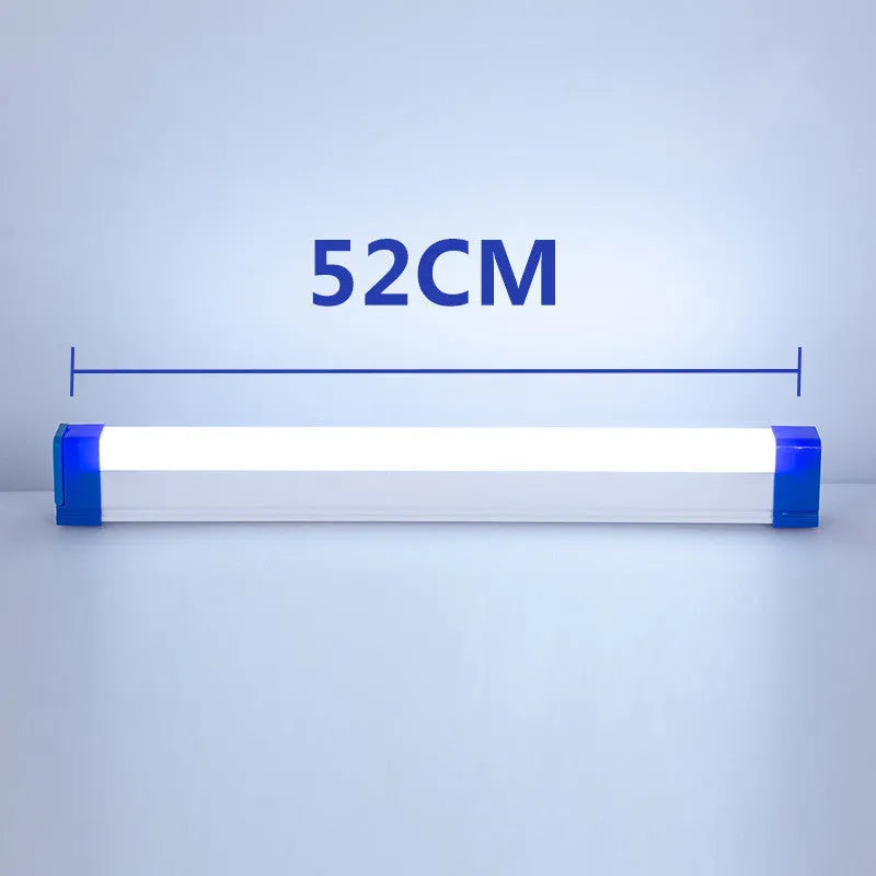 Rechargeable LED tube night light in blue and purple colours with USB charging cable