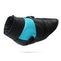 Waterproof padded dog jacket with front zipper in various colours and sizes