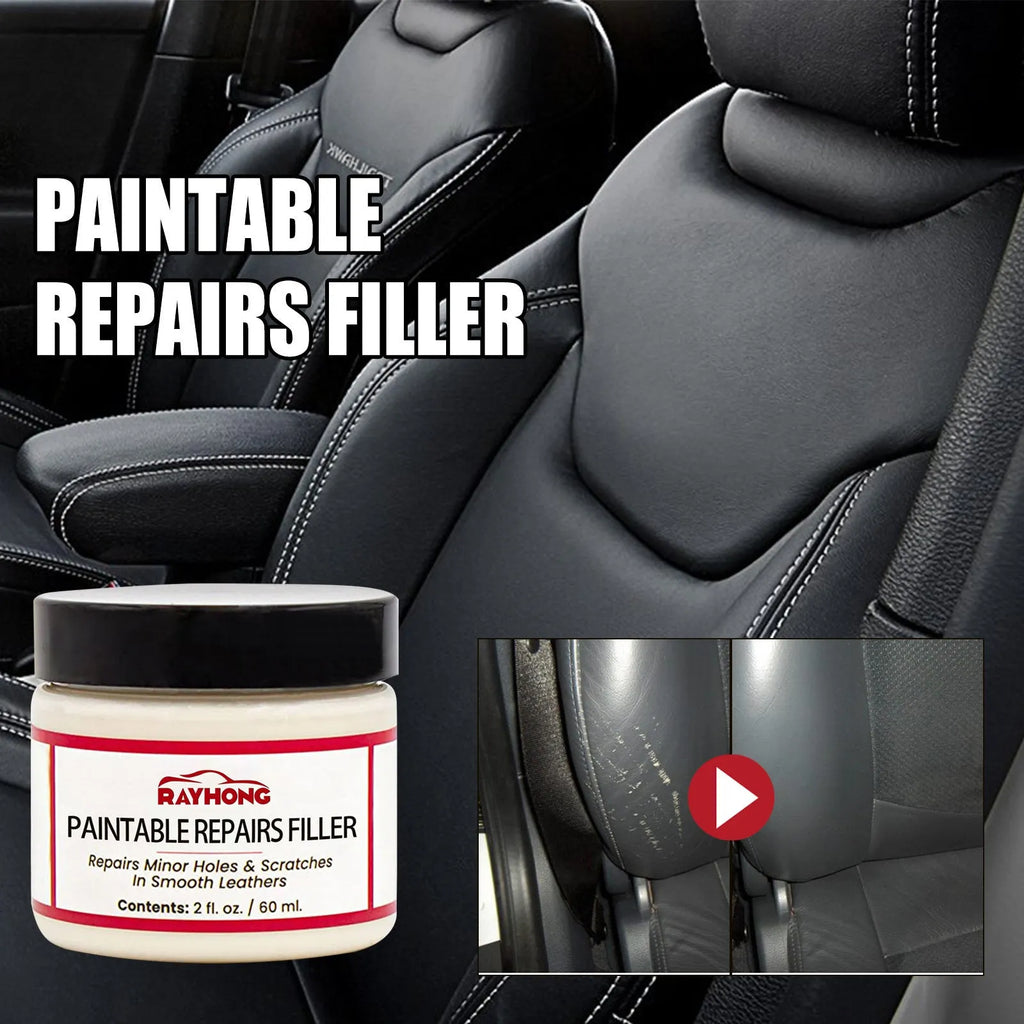 60ml leather repair paste in 5x4.4cm container for car seat and sofa scratch restoration
