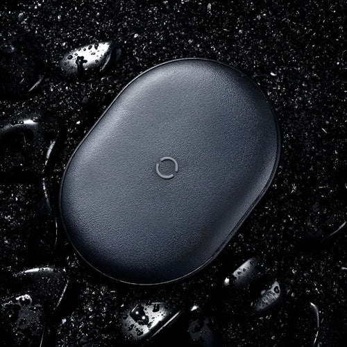 Baseus rough 15W wireless charging pad in black and white with Type-C connection