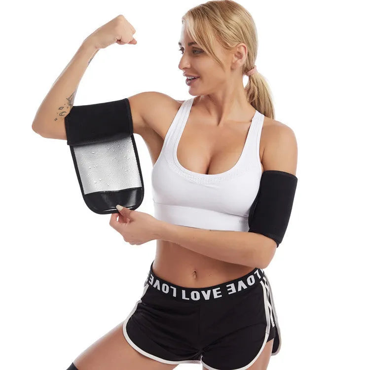 Butterfly Arm Band fitness exercise sauna sweat polyester fiber free size waist support shaping belly contracting silver tu lan sauna