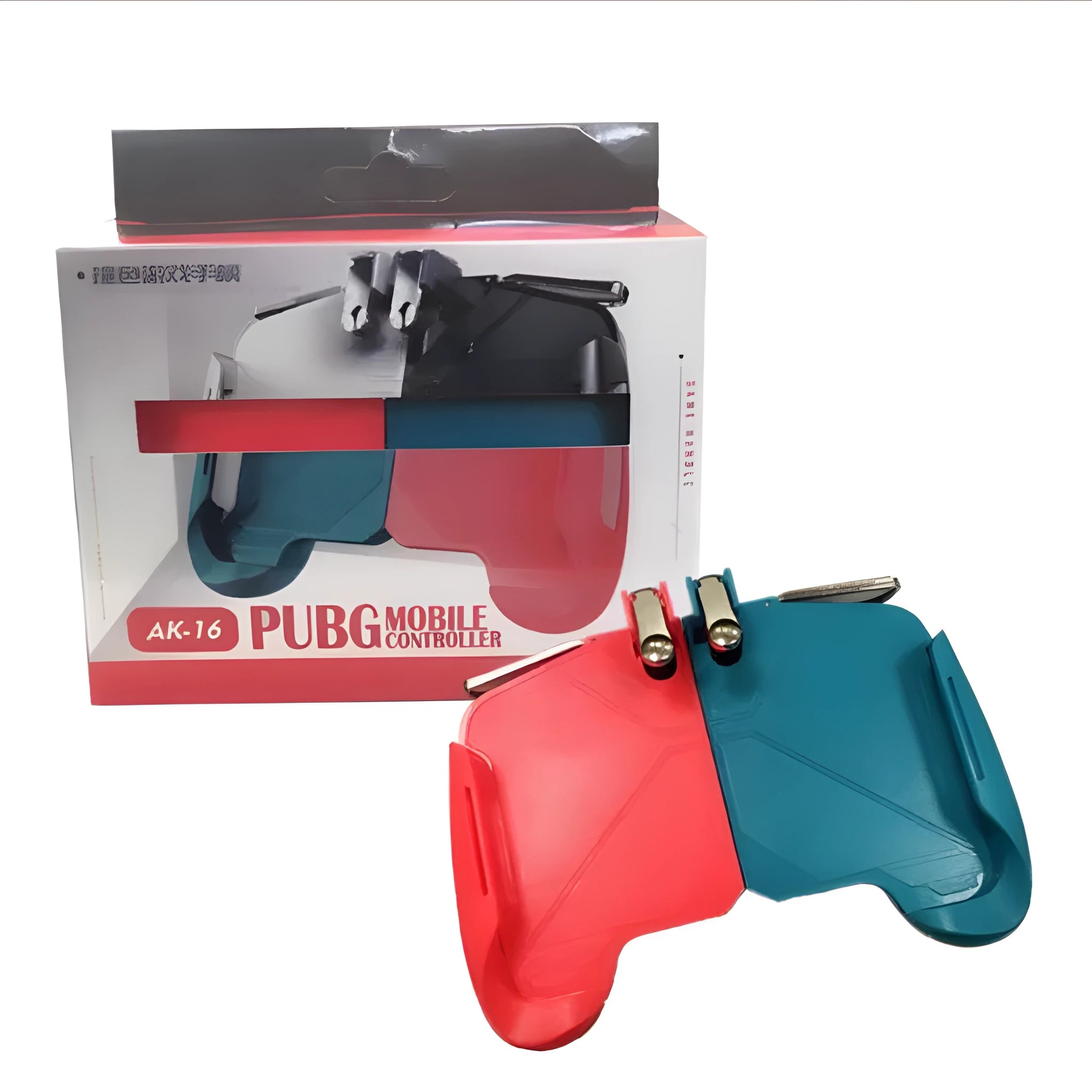 AK16 colourful extendable trigger game controller holding a mobile phone for gaming