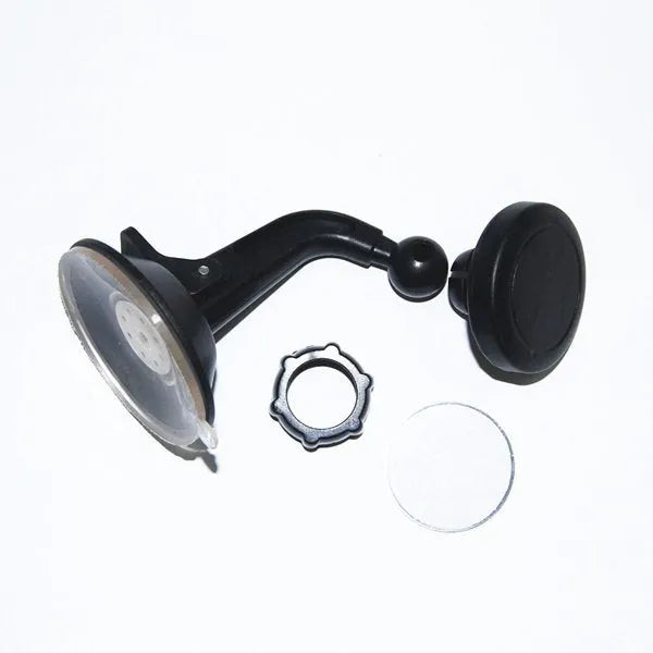 Black magnetic car phone holder with 360 rotation for dashboard mounting with iPhone and Samsung compatibility