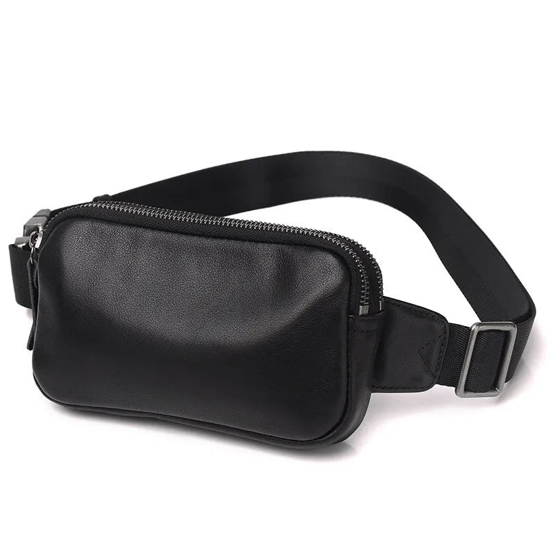 Men's small leather crossbody bag in cowhide with urban style