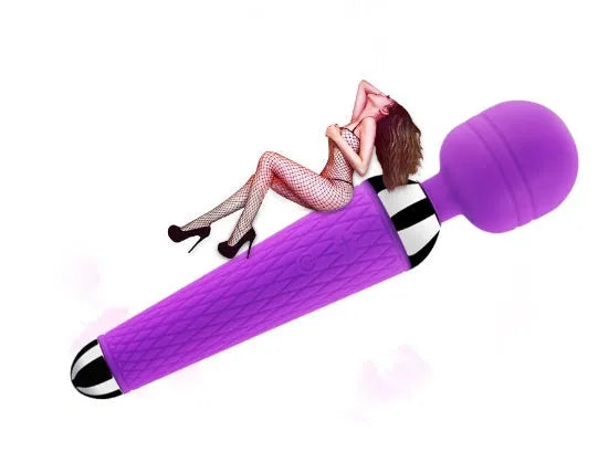 Pink electric female vibration AV stick with charging port, ABS body, 200mm length, automatic thrusting function.
