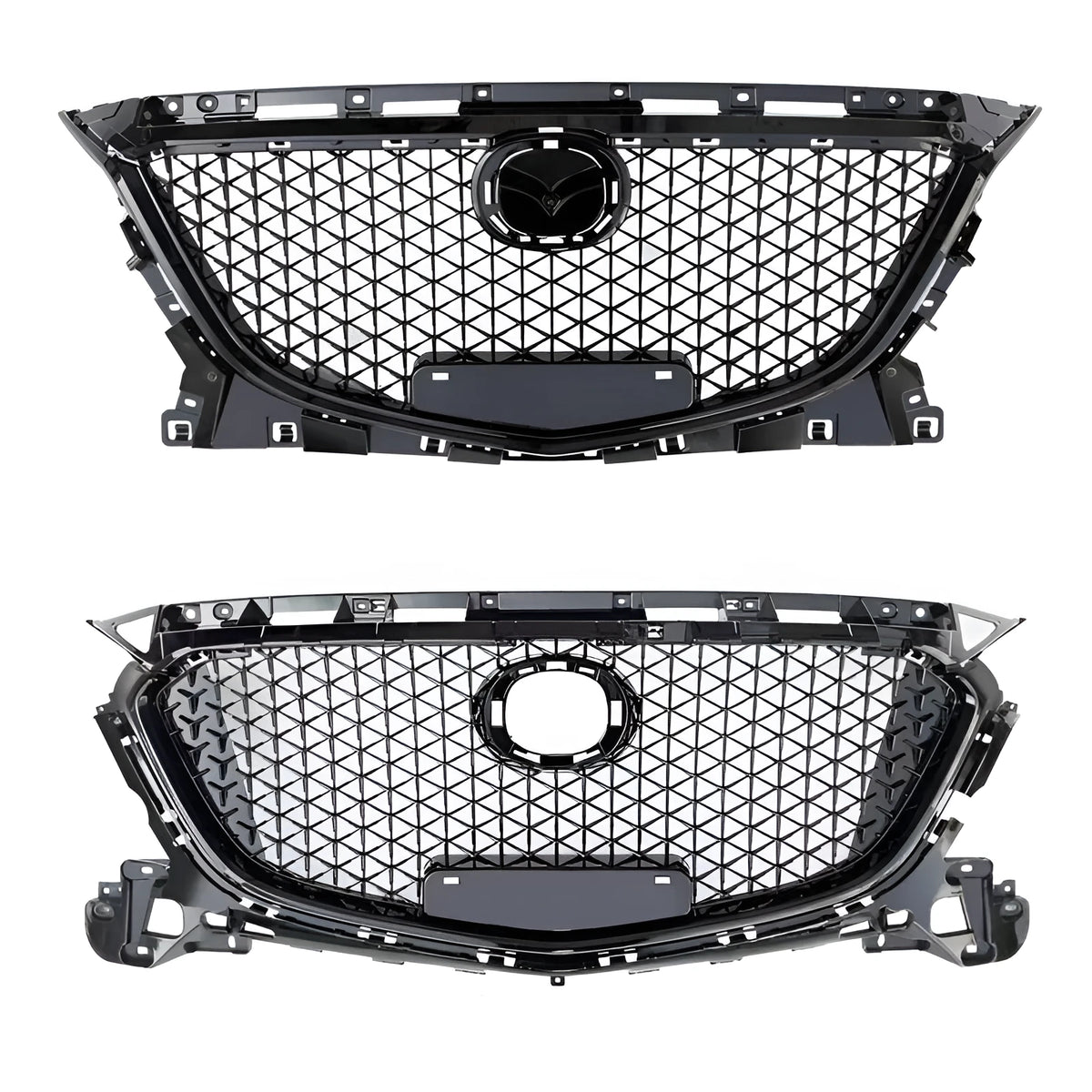 Unksera M10 three-stage front shovel car tail diffuser in honeycomb black finish for 14-19 vehicles