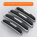 Black plastic silicone car door bumper strip set, four pieces measuring 9.5cm by 2cm each