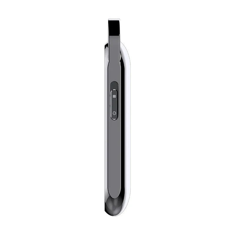 Black one-key recording smart voice recorder with pen-shaped body and button on top