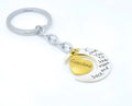 Grandma Moon and Back keychain made from zinc alloy with engraved sentiment on split ring