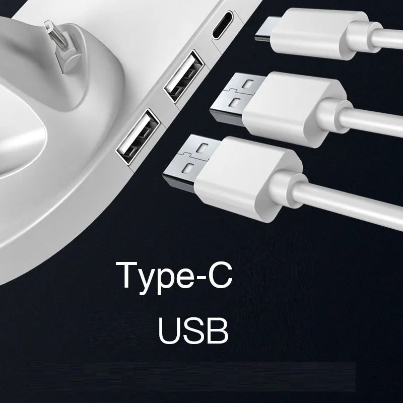 6-in-1 wireless fast charging pad station for iPhone and watch with USB input
