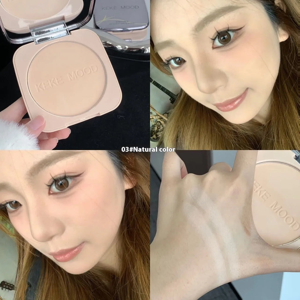 15g pressed powder compact for oil control and brightening with three colour options