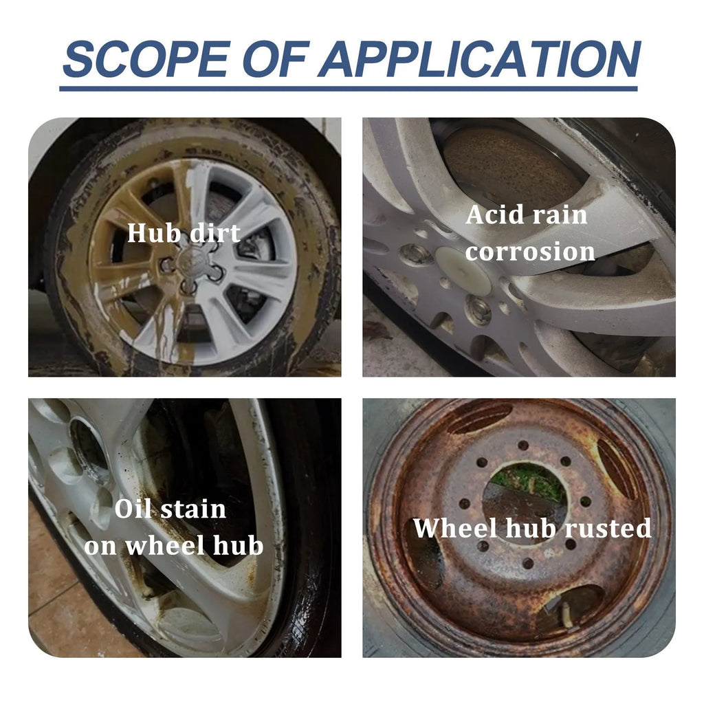100ml car brake disc cleanser bottle with sponge and microfibre cloth for rust removal.