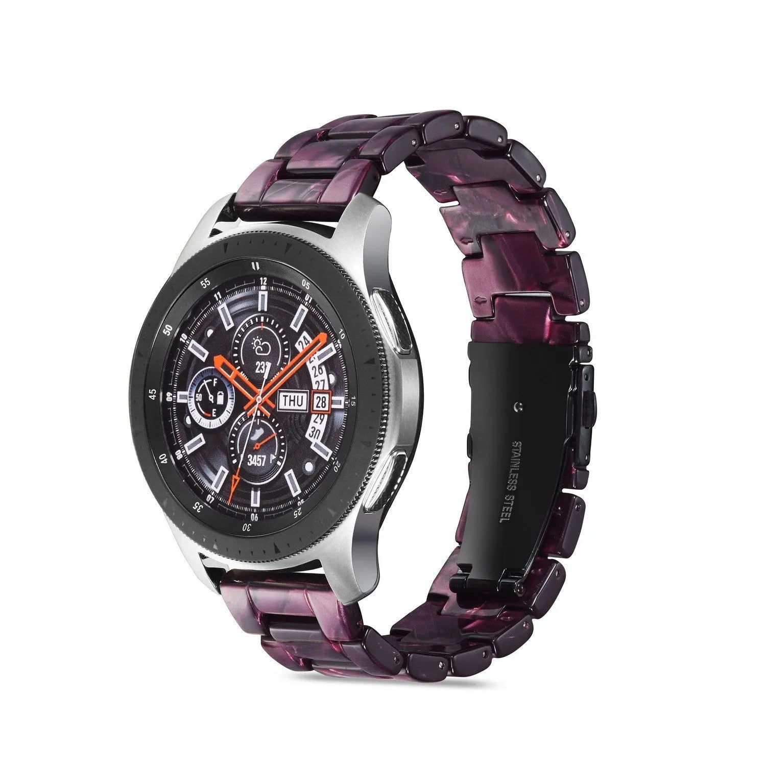 Universal resin watch strap 22mm width, simple style, 170mm length