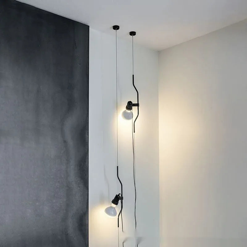 Italian small droplight with adjustable alloy build and 3.5 m wire in modern simplicity style